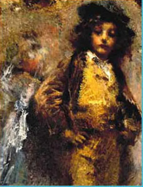 Tranquillo Cremona. Povero ma Superbo. 1878, olio su tela. cm 67. Genova. Raccolte Frugone