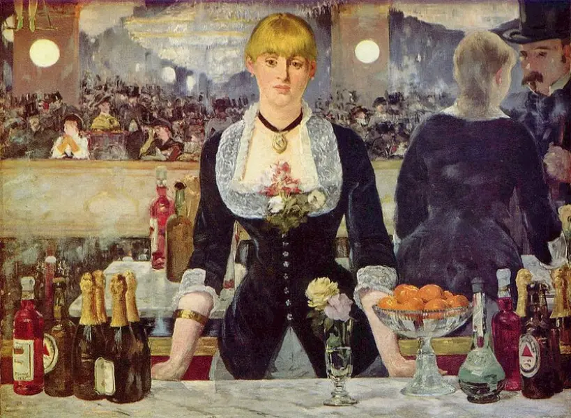 Edouard Manet.  Il bar delle Folies-Bergeres. 1881-82. Olio su tela. cm.96X130. Londra, Courtauld Institute of Art