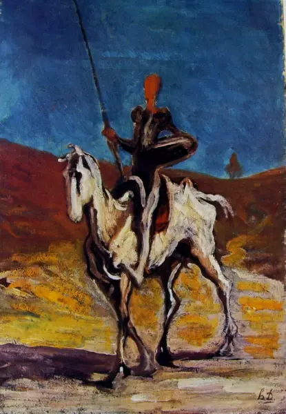 Honorè Daumier. Don Quichotte.1868. Olio su tela. Monaco, Neue Pinakothek.