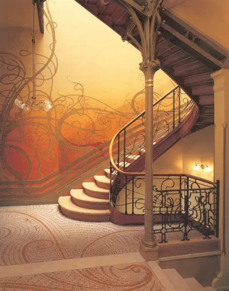 Victor Horta. Scala dell'Hotel Tassel. Bruxelles