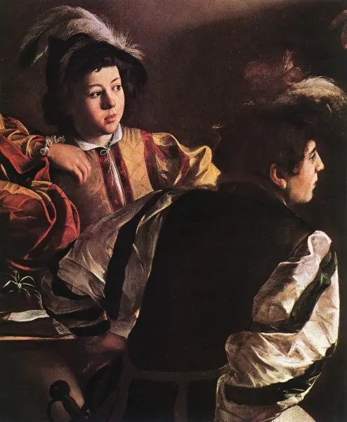 Caravaggio. La vocazione di san Matteo. Dett. 1597-1603. Olio su tela. Roma, chiesa di San Luigi dei Francesi, Cappella Contarelli.