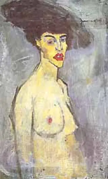 Amedeo Modigliani.Busto di donna nuda 1907-1908, Olio su tela, cm 80,6 x 50,1 Haifa, University of Haifa, Reuben and Edith Hecht Museum