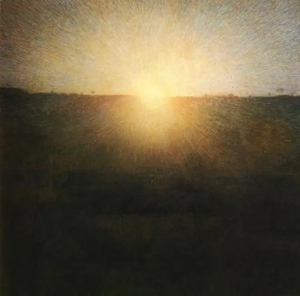 Giuseppe Pellizza da Volpedo. Il sole 
1904 olio su tela 155x155cm Roma, Galleria nazionale d'arte moderna