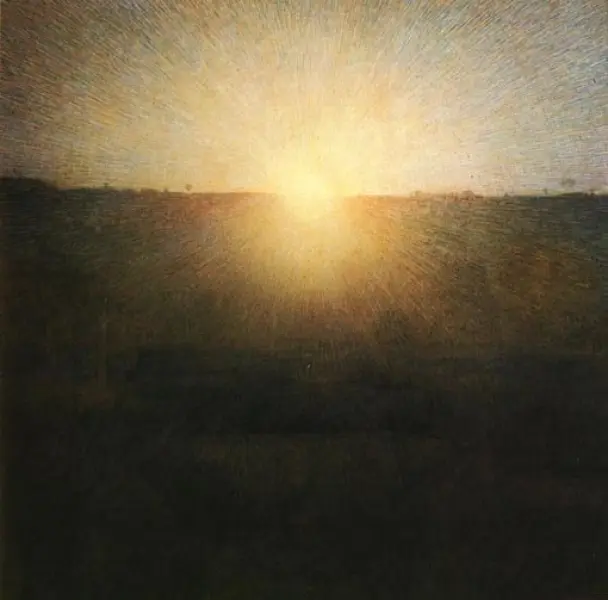 Giuseppe Pellizza da Volpedo. Il sole 
1904 olio su tela 155x155cm Roma, Galleria nazionale d'arte moderna