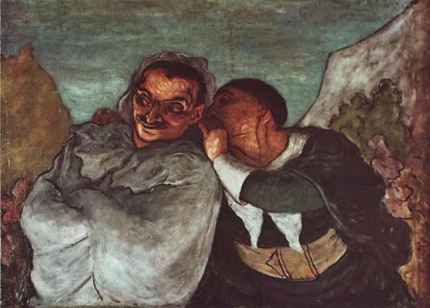 Honoré Daumier Crispin e Scapin. 1864 circa
Olio su tela cm. 60,5 x 82. Parigi, Museo d'Orsay