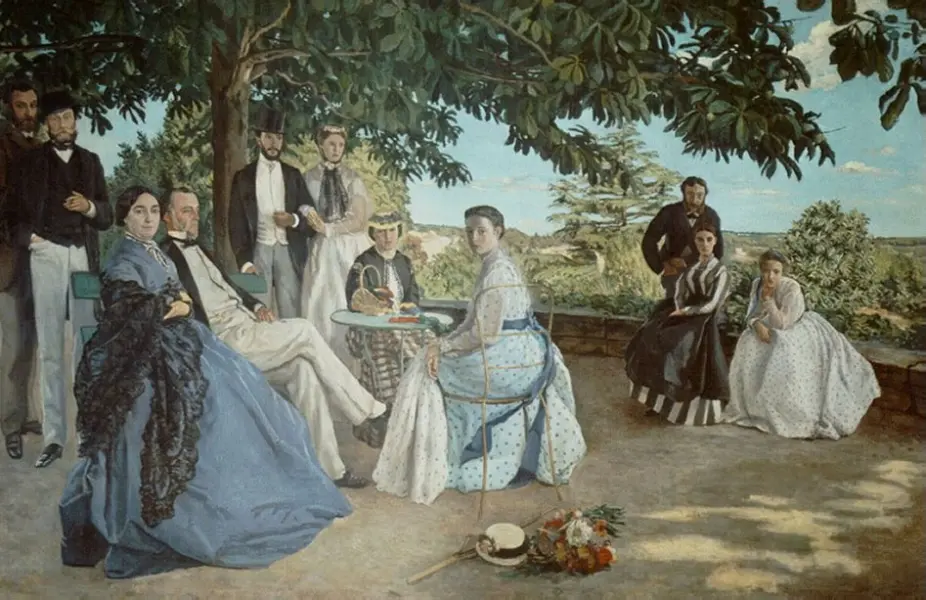 Frédéric Bazille. 
Riunione di famiglia.
1867, olio su tela,
152x230 cm. 
Parigi, Musèe dOrsay