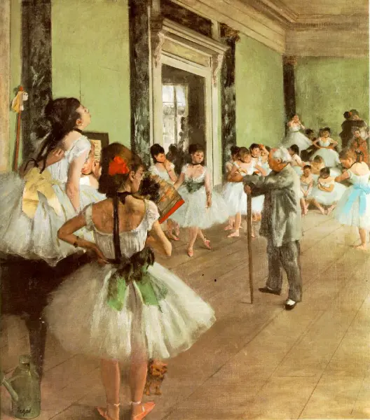 Edgar Degas, La lezione di ballo, 1873/1874. Olio su tela, 85x75 cm. Parigi, Musée d'Orsay.