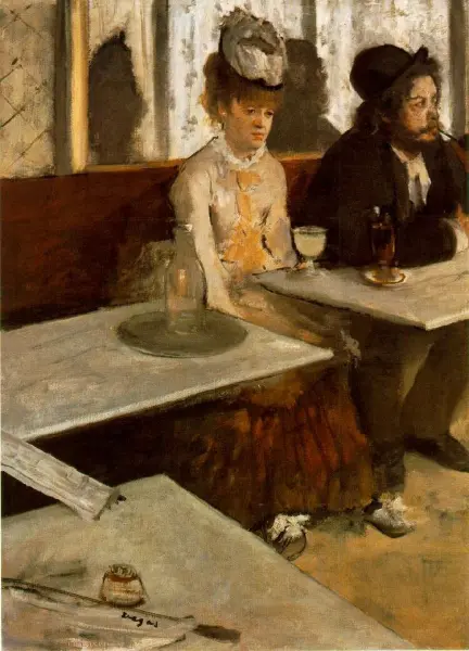 Edgar Degas, L'Assenzio, 1875/1876. Olio su tela, 92x68 cm. Parigi, Musée d'Orsay.