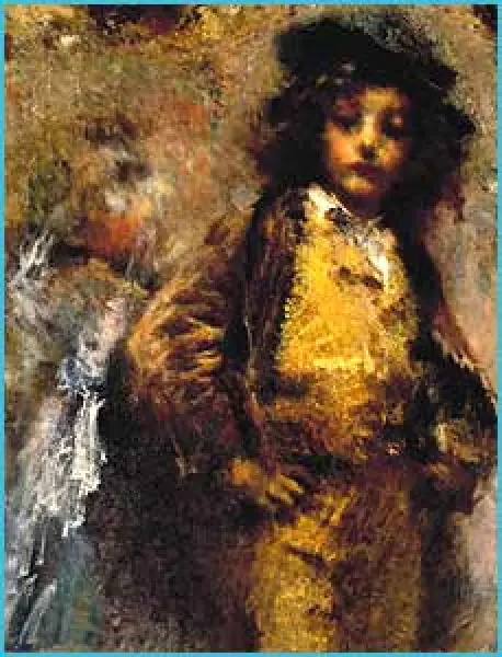 Tranquillo Cremona. Povero ma Superbo. 1878, olio su tela. cm 67. Genova. Raccolte Frugone