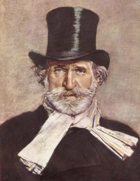 Boldini, Giuseppe Verdi in cilindro, 1886, pastello, 65x54 cm, Galleria nazionale d'arte moderna di Roma.