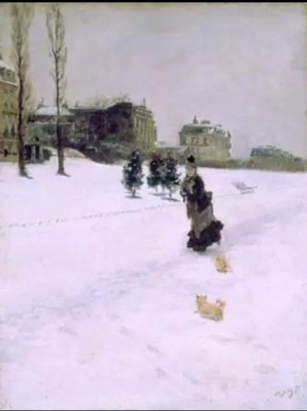 Giuseppe De Nittis. Sulla neve. 1875. Olio su tela. Collezione privata.