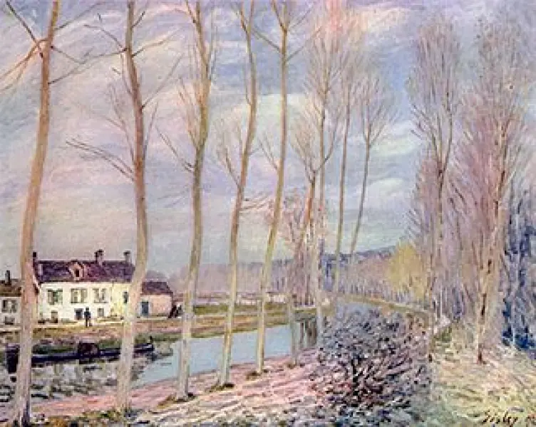 Alfred Sisley 
   canale del Loing a Moret
   1892
   olio su tela
   cm 73x93. Parigi, Museo d'Orsay