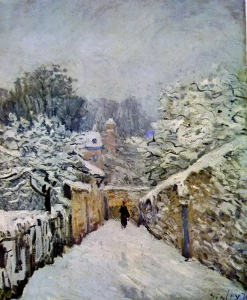 Alfred Sisley. Neve a Louveciennes
   1878
   olio su tela
   cm 61x50,5. Parigi, museo d'Orsay