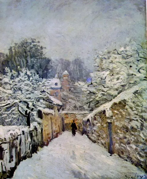 Alfred Sisley. Neve a Louveciennes
   1878
   olio su tela
   cm 61x50,5. Parigi, museo d'Orsay