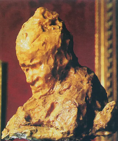 Medardo Rosso. La portinaia. 1883,gesso.39,5 cm h,Barzio museo Medardo Rosso