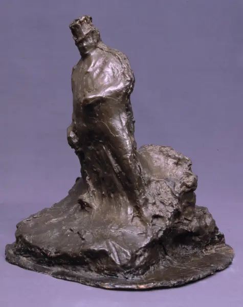 Medardo Rosso. Il Bookmaker. 1894, cera, 48 cm h, Barzio museo Medaerdo Rosso