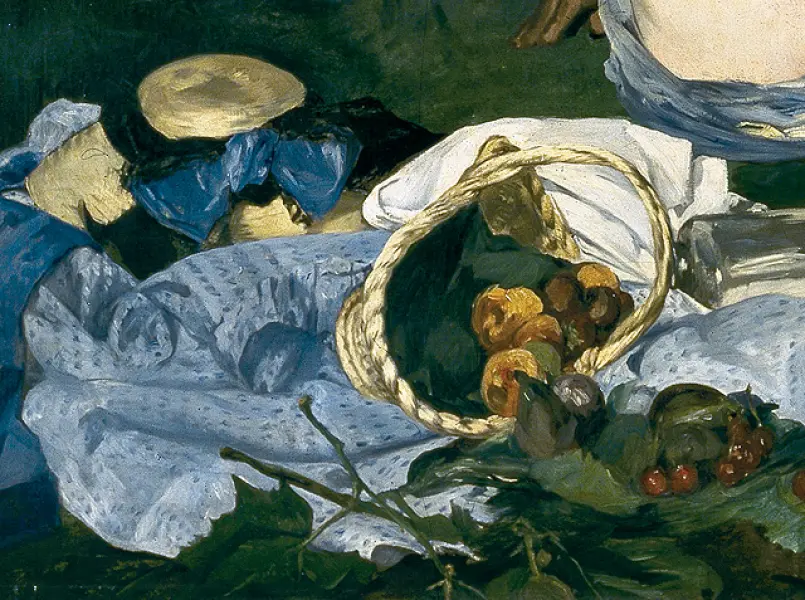 Edouard Manet. La colazione sull'erba. Dett. 1863. Olio su tela. cm. 208X267. Parigi, Museo D'Orsay