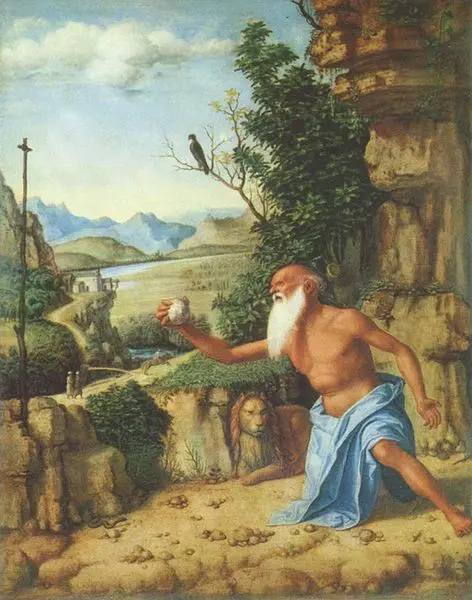 Cima da Conegliano. San Girolamo nel deserto ca. 1505-1510, olio su tavola, National Gallery, Londra