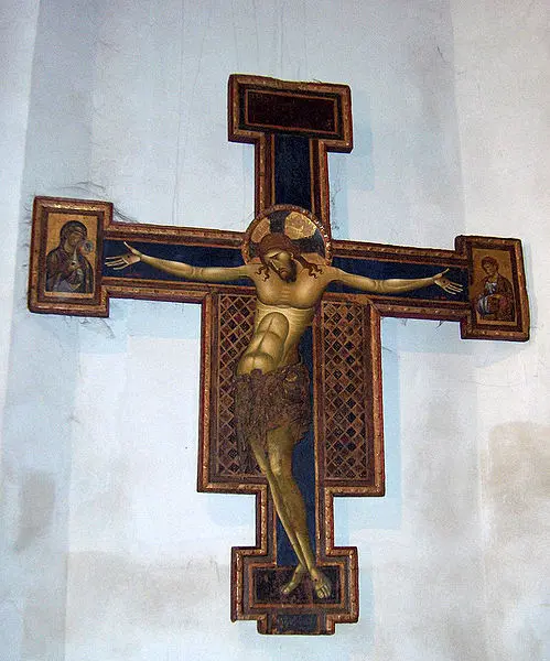 Giunta Pisano. Crocifisso. 1250-54. Tempera su tavola. Bologna, Chiesa di San Domenico.