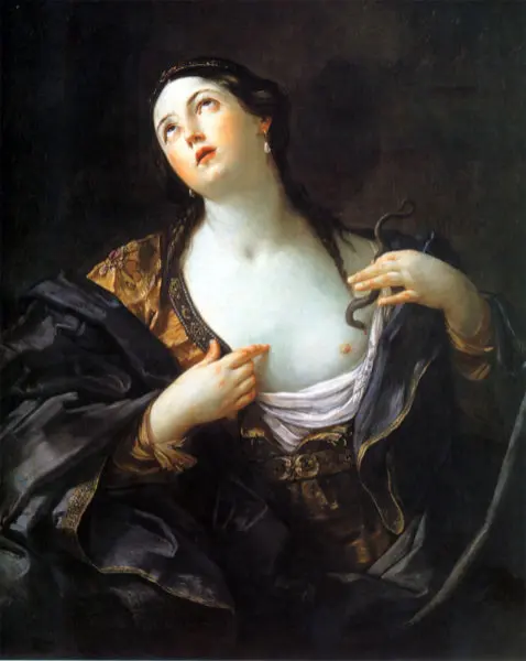Guido Reni. Il suicidio di Cleopatra (ca 1595-1598),Roma, Pinacoteca Capitolina
