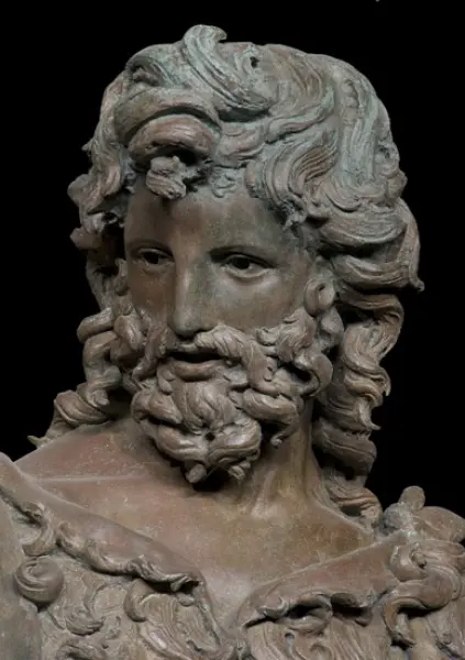 Giovanfrancesco Rustici. Predica del Battista. Dett. 1506-11. Bronzo. Firenze, Museo Nazionale del Bargello.