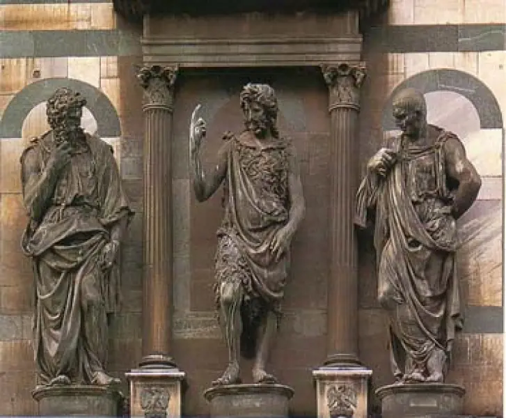 Giovanfrancesco Rustici. Predica del Battista. 1506-11. Bronzo. Firenze, Museo Nazionale del Bargello.
