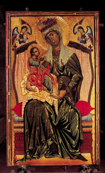 Coppo di Marcovaldo. Maestà. Tempera e oro su tavola. Orvieto, Museo dell'Opera del Duomo