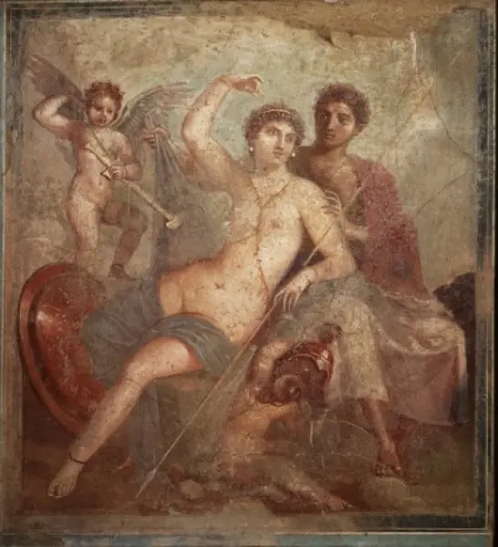 Marte e Venere. Affresco
Alt cm. 99, largh. cm 90
Pompei, Casa di Marte e Venere/Casa delle Nozze di Ercole