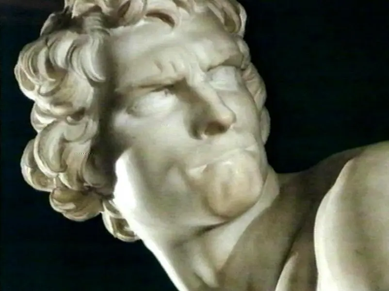 Gianlorenzo Bernini. David. 1623-24. Dett.  Marmo. Roma, Galleria Borghese.