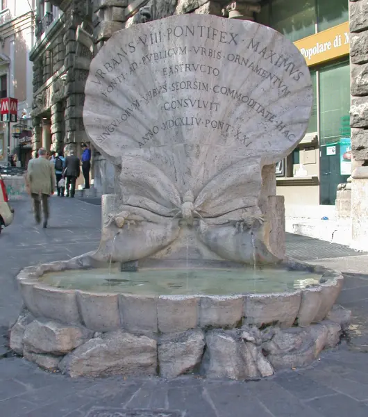 Gianlorenzo Bernini. Fontana delle Api. 1644. Travertino. Roma, piazza Barberini.