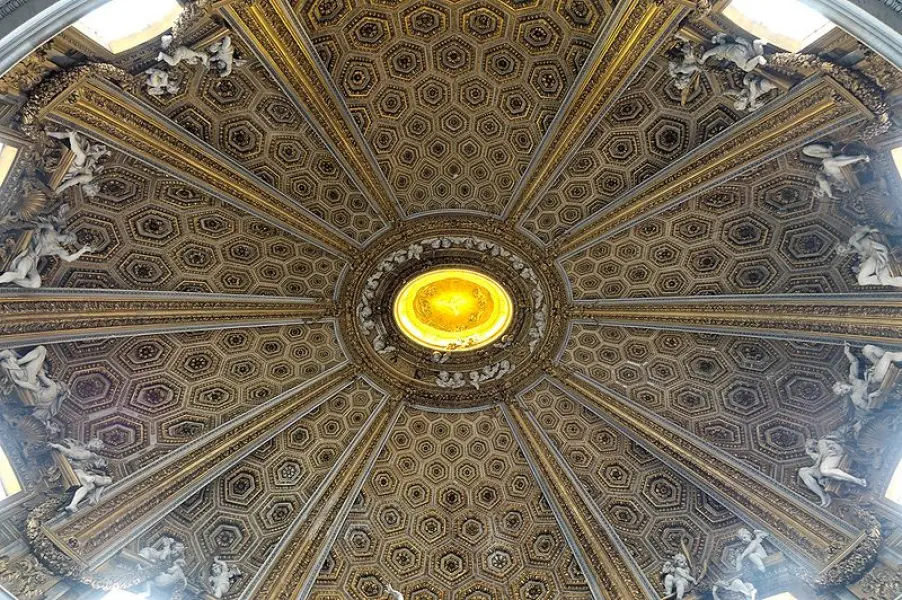 Gianlorenzo Bernini. Sant'Andrea al Quirinale. Cupola vista dall'interno. 1658-1670. Roma.