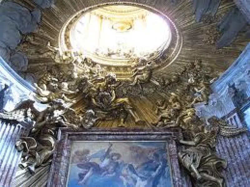 Gianlorenzo Bernini. Sant'Andrea al Quirinale. Part. della Gloria di Sant'Andrea sull'Altare Maggiore. 1658-1670. Roma.