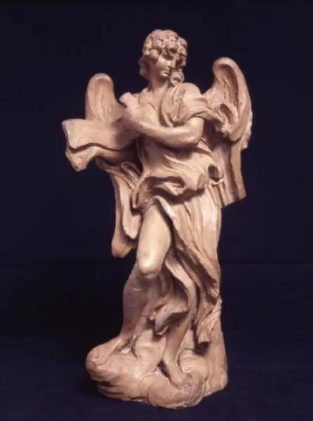 Gianlorenzo Bernini. Studio di angelo con cartiglio. 1667 ca. Terracotta. Roma, Palazzo Venezia