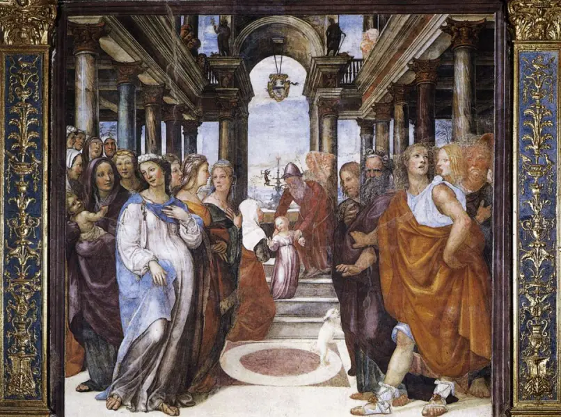 Sodoma. Presentazione di Maria al tempio. 1518-32. Affresco. Siena, Oratorio di San Bernardino