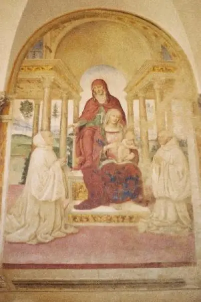 Giovanni Antonio Bazzi detto Sodoma. Madonna e Sant'anna (sant'Anna Metterza). 1503-04. Affresco. Monastero di sant'Anna in Camprena.