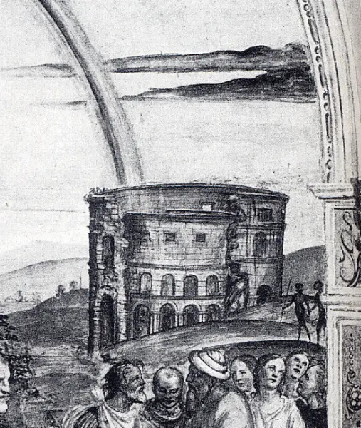 Giovanni Antonio Bazzi detto Sodoma. Moltiplicazione dei pani e dei pesci Dett. 1503-04. Affresco. Monastero di sant'Anna in Camprena.