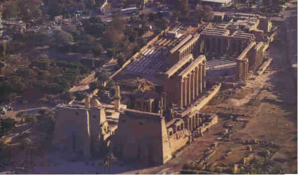 Tempio di Amon a Karnak. Luxor. Veduta aerea del complesso.