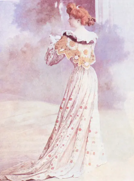 Paquin. Abito da sera. 1901. Da "Les Modes", Union Francaise des Arts du Costume.