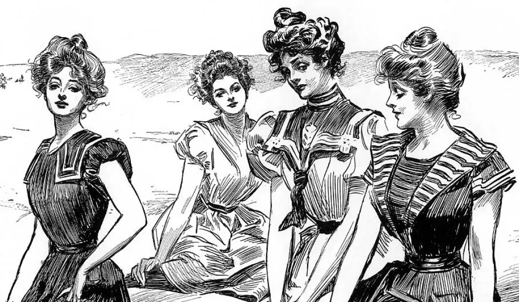 Charles Dana Gibson. Gibson girls. Illustrazione da "Life".