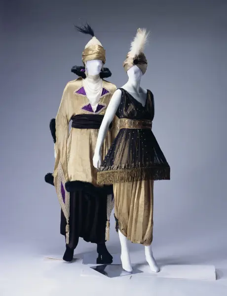 Paul Poiret. Modelli maschile e femminile di foggia orientale.