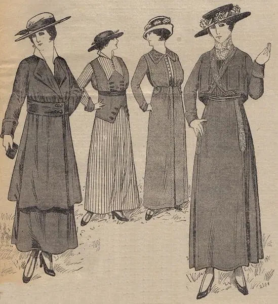 Figurino con abiti 1914-15