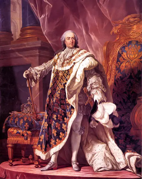 Louis-Michel van Loo.
Luigi XV, re di Francia e di Navarra. 1760, castello di Versailles.