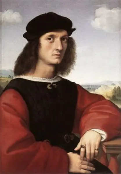 Raffaello Sanzio. Ritratto di Agnolo Doni.1506. Olio su tavola. cm. 45X33. Firenze, Pitti