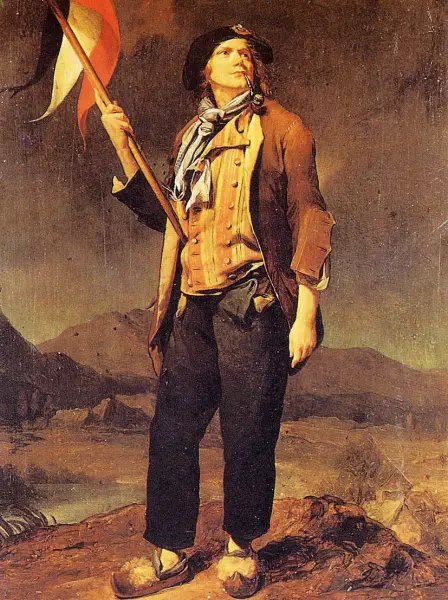 Louis Léopold Boilly. Ritratto dell'attore Chenard come sanculotto. 1792.Parigi, Museo  Carnavalet