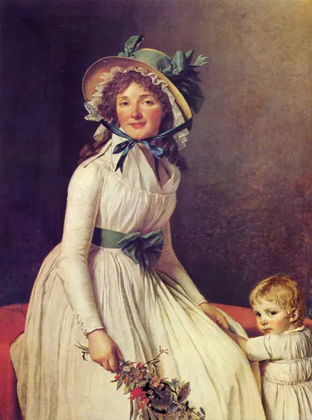 Jacques-Louis David. Ritratto di Madame Sériziat col figlio. Olio su tela. Parigi, Louvre