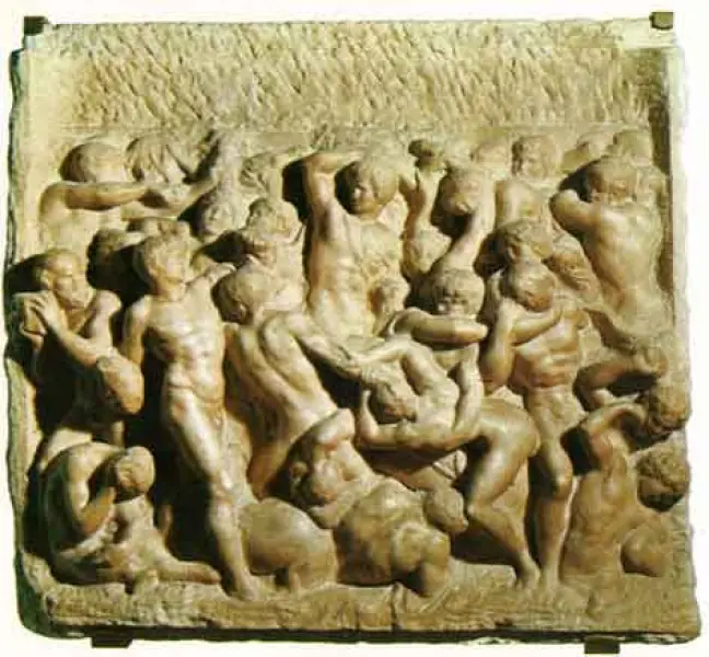 <p>Michelangelo. Centauromachia. 1492. Rilievo in marmo. Firenze, Casa Buonarroti</p>