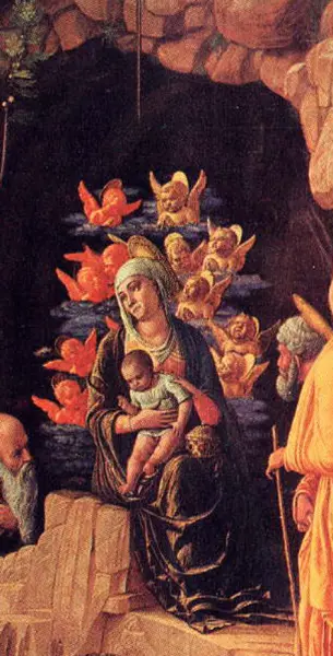 Andrea Mantegna. Adorazione dei Magi. Dett. 1462-64. Tempera su tavola. cm.76,5X76,5. Firenze, Uffizi