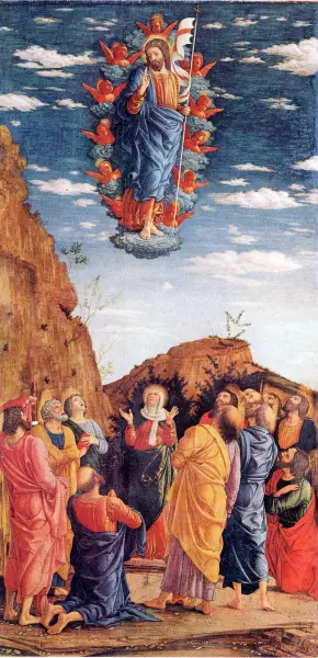 Andrea Mantgna. Ascensione. 1462-64. Tempera su tavola. cm. 42,5X76,5