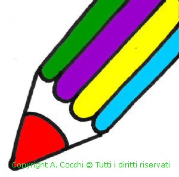 A. Cocchi. Matita color. Illustrazione jpg tratta da originale a pennarello