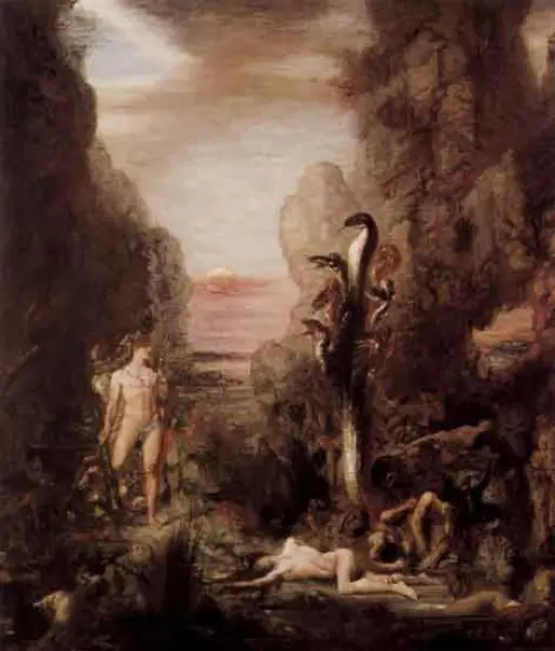 Gustave Moreau. Ercole e l'Idra di Lerna. 11876. Olio su tela. Chicago, Art Institute.